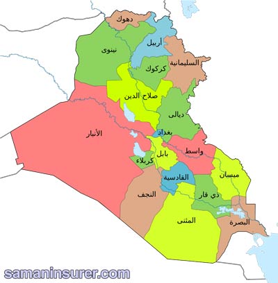درباره کشور عراق - استان های عراق